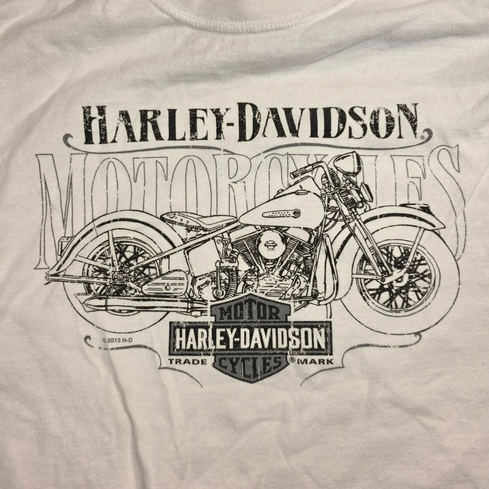Harley Davidson Motorcycles‎ Long Sleeve Graphic T Shirt Men's XXXL White